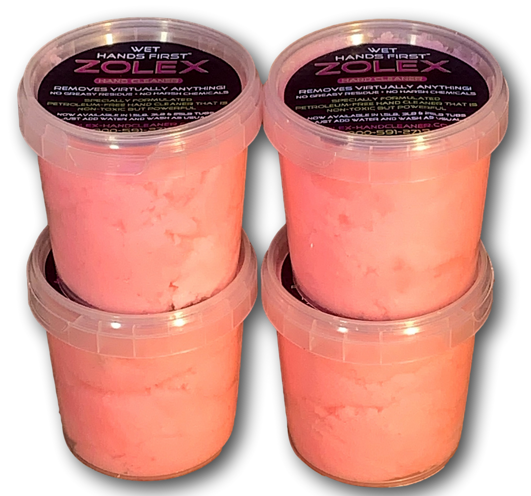 Water-Activated - Cherry Hand Cleaner - Starter Pack - 4 Personal-Sized Tubs (4 x 4 oz)